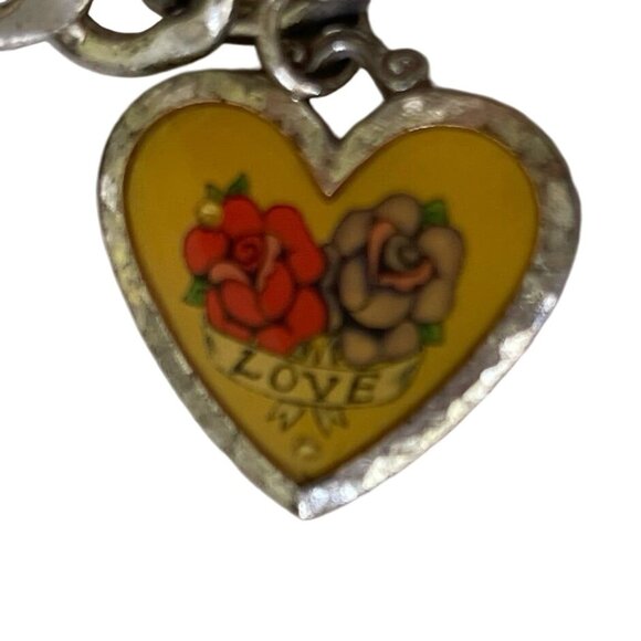 RETIRED Brighton Bracelet Feelin Groovy Tattoo Hearts Rare 7-Charm Collectible - Picture 5 of 10